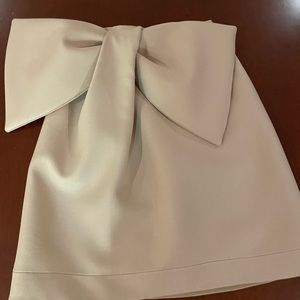 Pink European designer skirt with large bow detail